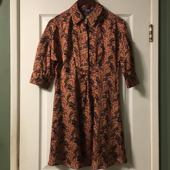 Eva Franco Edeline Abstract Shirtdress Size 2P - Picture 7 of 16